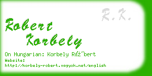 robert korbely business card